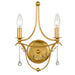 Crystorama - Two Light Wall Sconce - Metro - Antique Gold- Union Lighting Luminaires Decor
