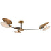 Visual Comfort Signature Canada - Three Light Semi-Flush Mount - Osiris - Bronze with Antique Brass- Union Lighting Luminaires Decor