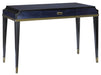 Currey and Company - Desk - Kallista - Dark Sapphire/Caviar Black/Antique Brass- Union Lighting Luminaires Decor