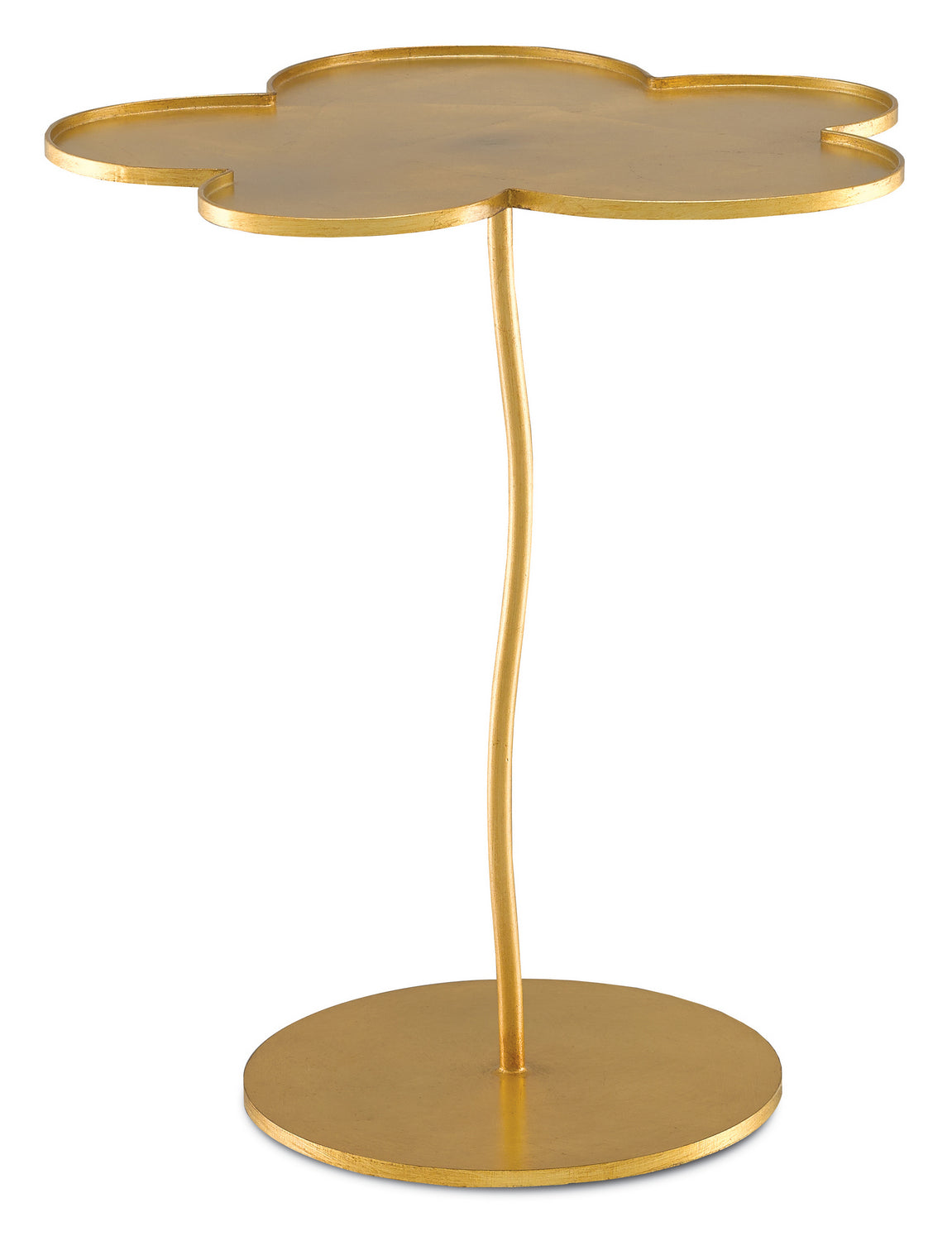 Currey and Company - Accent Table - Fleur - Gold Leaf- Union Lighting Luminaires Decor