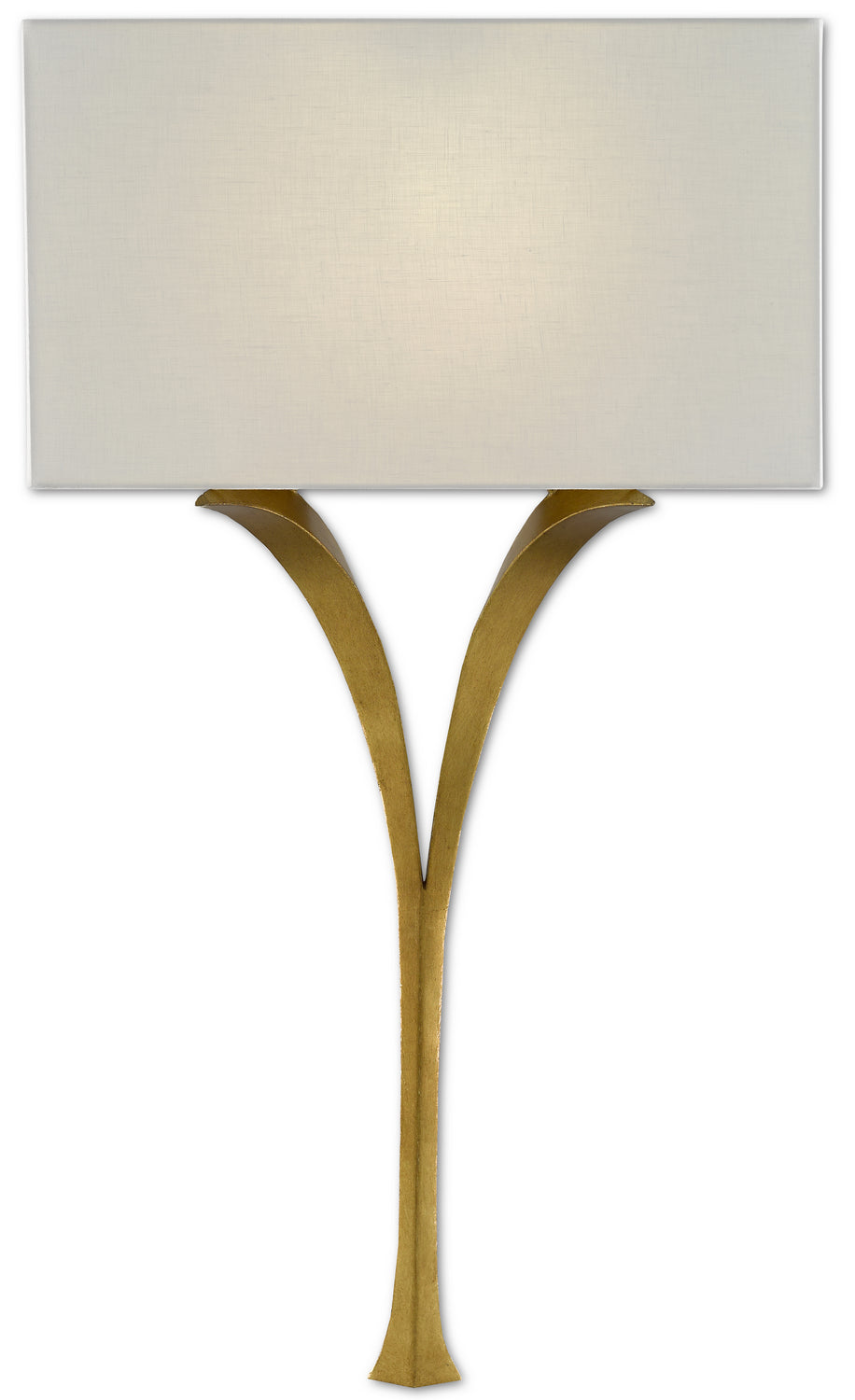 Currey and Company - One Light Wall Sconce - Choisy - Antique Gold Leaf- Union Lighting Luminaires Decor