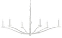 Currey and Company - Six Light Chandelier - Tallu - Rough Gesso White- Union Lighting Luminaires Decor