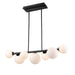 DVI Canada - Seven Light Linear Pendant - Alouette - Graphite w/Half Opal Glass- Union Lighting Luminaires Decor