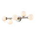 DVI Canada - Five Light Vanity - Alouette - Chrome And Buffed Nickel w/Half Opal Glass- Union Lighting Luminaires Decor