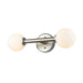 DVI Canada - Two Light Vanity - Alouette - Chrome And Buffed Nickel w/Half Opal Glass- Union Lighting Luminaires Decor