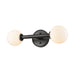 DVI Canada - Two Light Vanity - Alouette - Graphite w/Half Opal Glass- Union Lighting Luminaires Decor