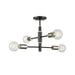 DVI Canada - Four Light Semi-Flush Mount - Lake Loft - Platinum And Graphite- Union Lighting Luminaires Decor