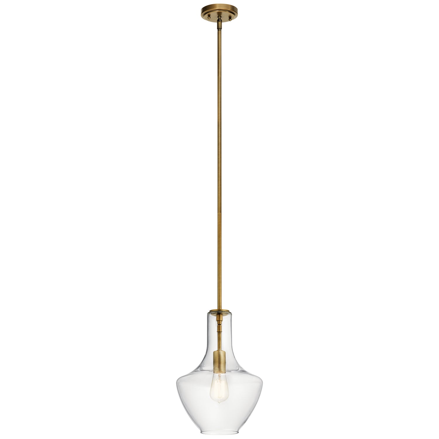 Kichler Canada - One Light Pendant - Everly - Natural Brass- Union Lighting Luminaires Decor