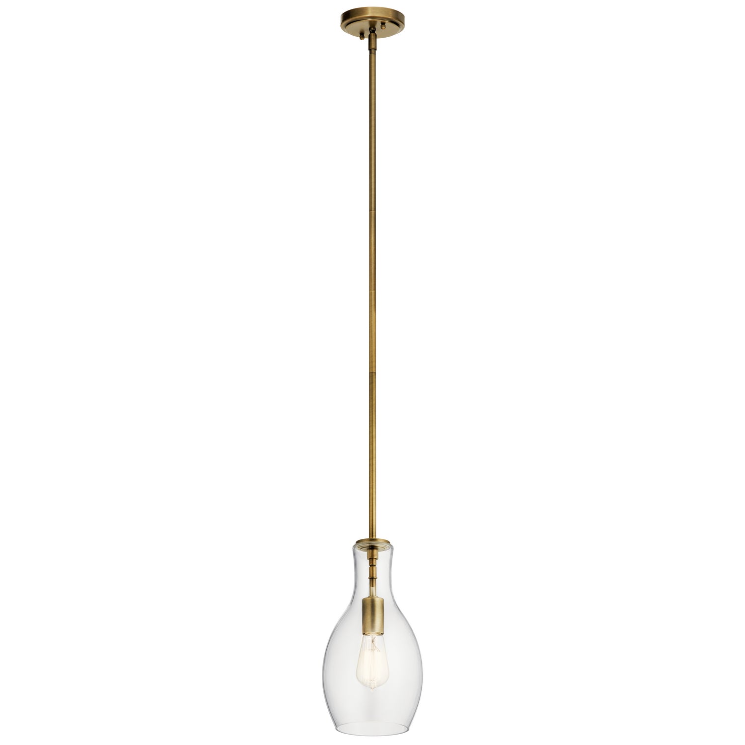 Kichler Canada - One Light Mini Pendant - Everly - Natural Brass- Union Lighting Luminaires Decor