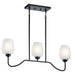 Kichler Canada - Three Light Linear Chandelier - Valserrano - Black- Union Lighting Luminaires Decor