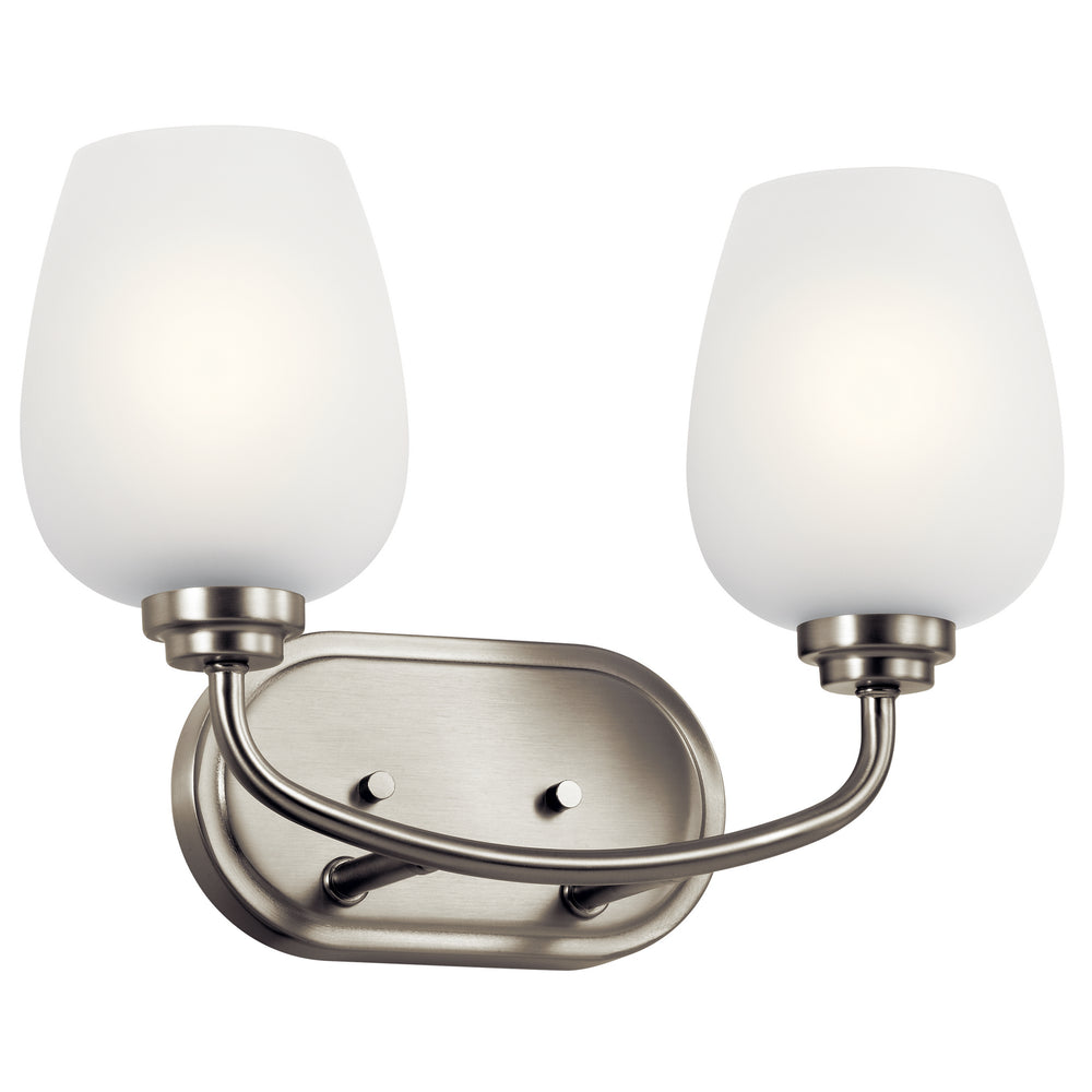 Kichler Canada - Two Light Bath - Valserrano - Brushed Nickel- Union Lighting Luminaires Decor