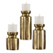 Uttermost - Candleholders, Set/3 - Amina - Antique Brass- Union Lighting Luminaires Decor