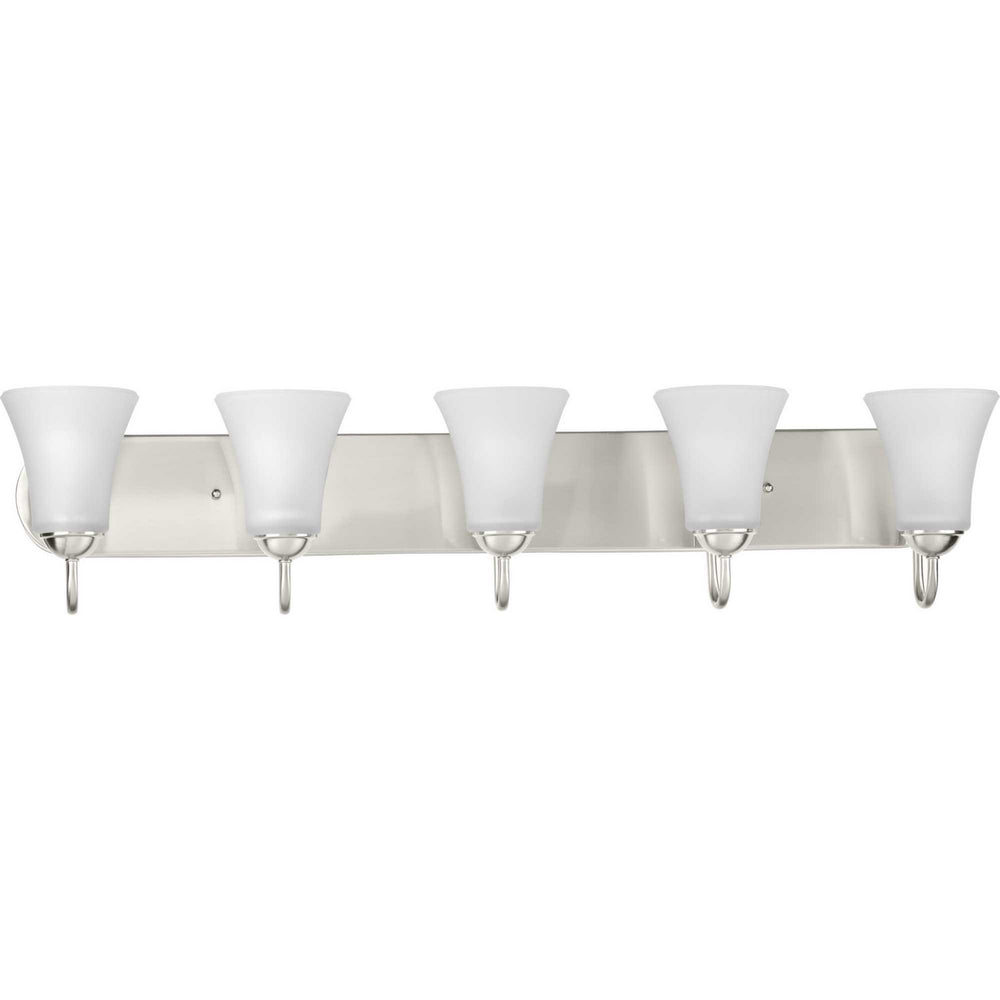 Progress Canada - Five Light Bath Bracket - Classic - Brushed Nickel- Union Lighting Luminaires Decor