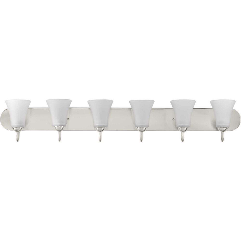 Progress Canada - Six Light Bath Vanity - Classic - Brushed Nickel- Union Lighting Luminaires Decor