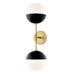 Mitzi - Two Light Wall Sconce - Renee - Aged Brass/Black- Union Lighting Luminaires Decor