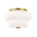 Mitzi Canada - Two Light Flush Mount - Hazel - Aged Brass- Union Lighting Luminaires Decor