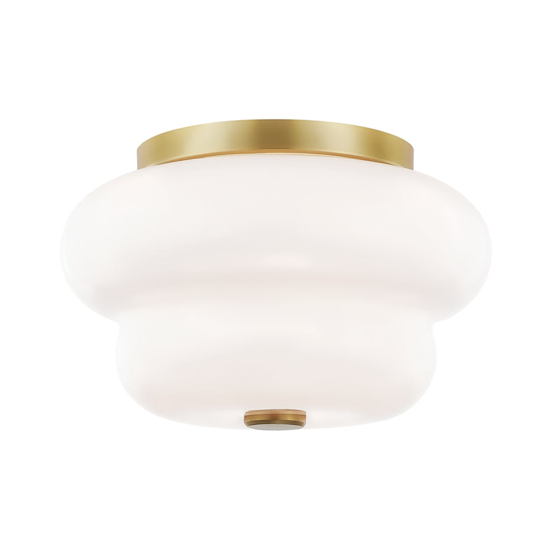 Mitzi Canada - Two Light Flush Mount - Hazel - Aged Brass- Union Lighting Luminaires Decor