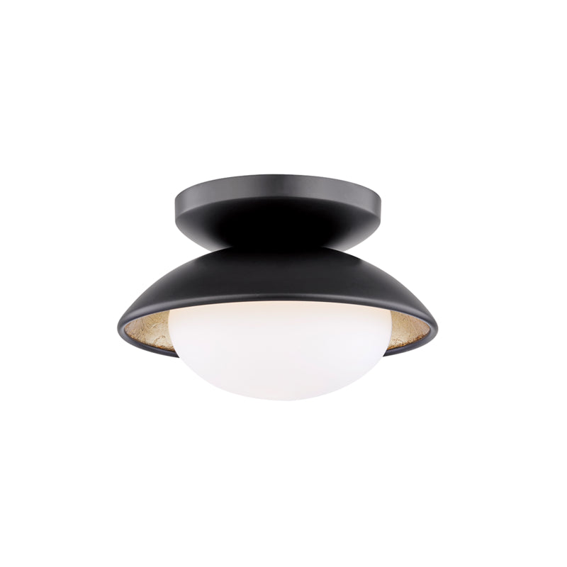 Mitzi - LED Semi Flush Mount - Cadence - Black Lustro/Gold Leaf Combo- Union Lighting Luminaires Decor