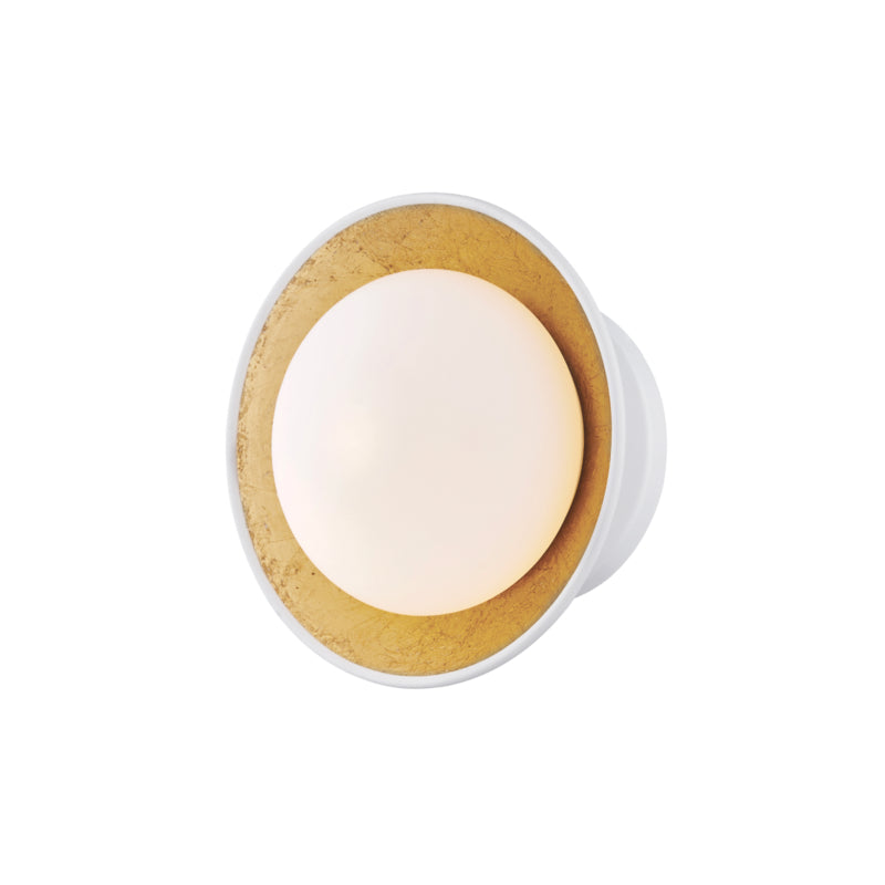 Mitzi - LED Semi Flush Mount - Cadence - White Lustro/Gold Leaf Combo- Union Lighting Luminaires Decor