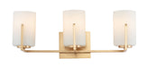 Maxim - Three Light Bath Vanity - Dart - Satin Brass- Union Lighting Luminaires Decor