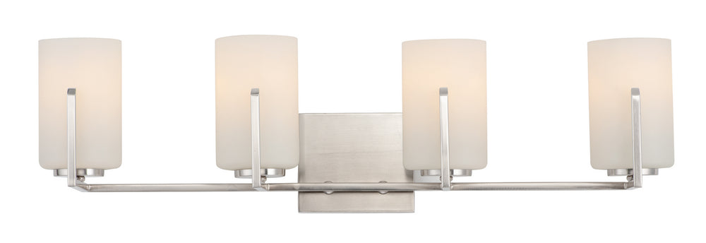 Maxim - Four Light Bath Vanity - Dart - Satin Nickel- Union Lighting Luminaires Decor