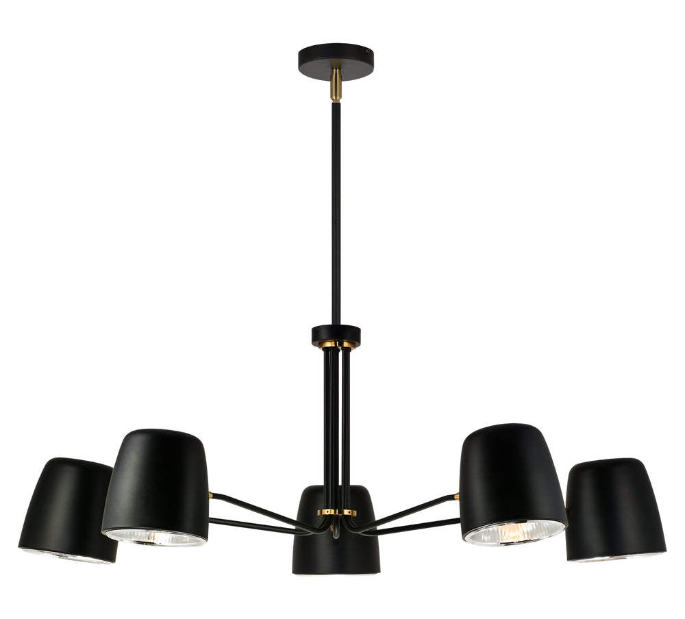 Matteo Canada - Five Light Chandelier - Luca - Black- Union Lighting Luminaires Decor