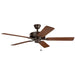 "Kichler Canada - 52"Ceiling Fan - Basics Pro Patio - Satin Natural Bronze- Union Lighting Luminaires Decor"