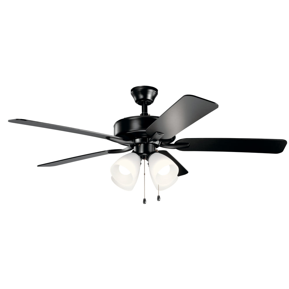 "Kichler Canada - 52"Ceiling Fan - Basics Pro Premier - Satin Black- Union Lighting Luminaires Decor"