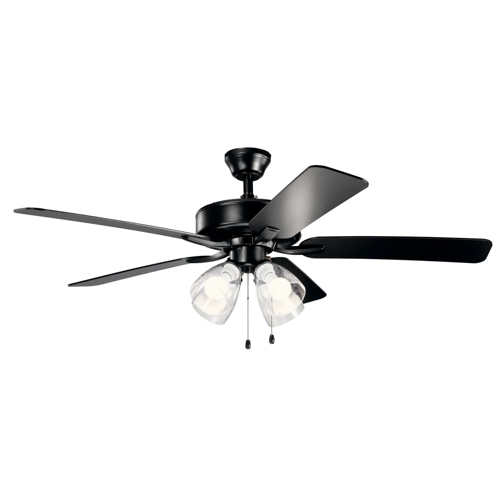 "Kichler Canada - 52"Ceiling Fan - Basics Pro Premier - Satin Black- Union Lighting Luminaires Decor"