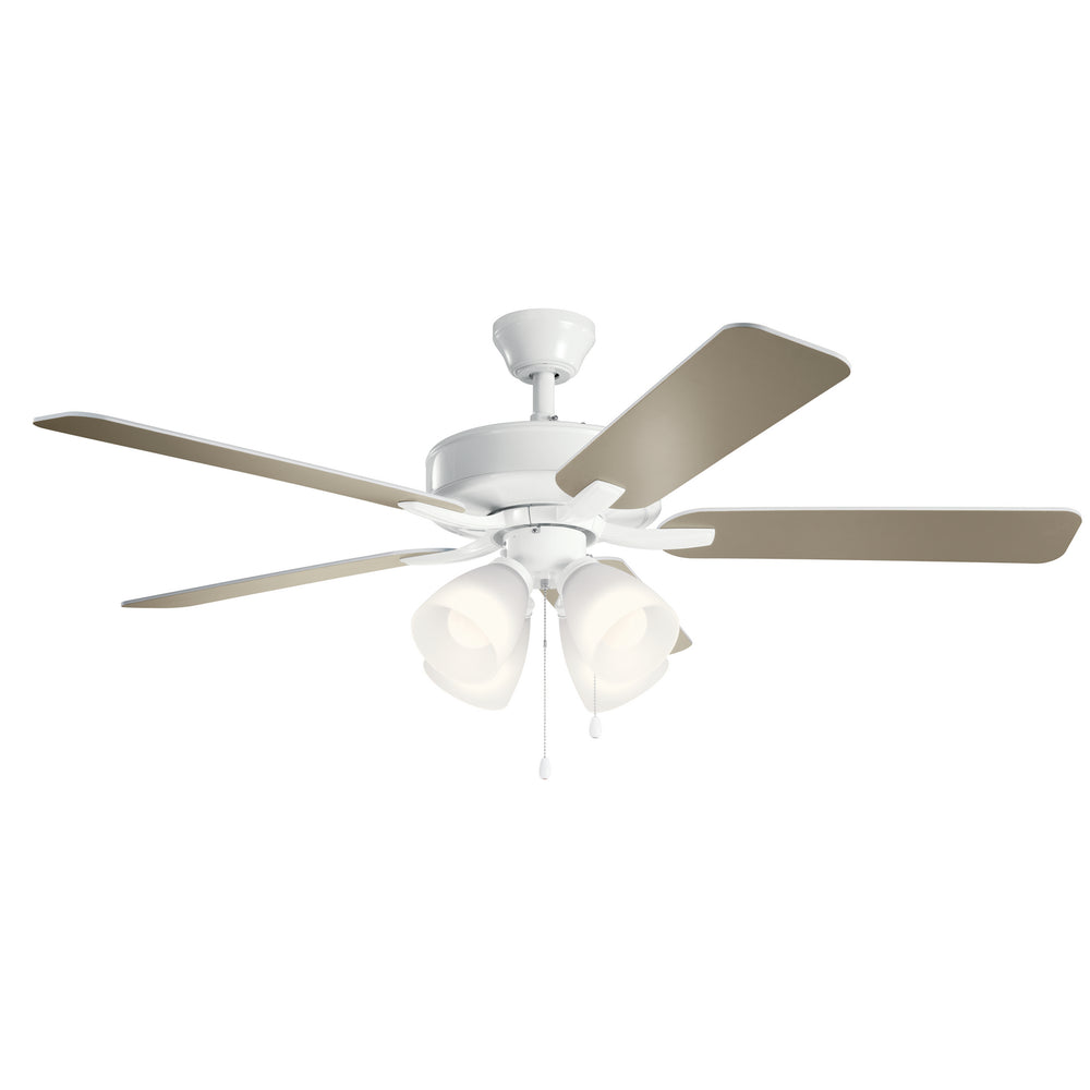 "Kichler Canada - 52"Ceiling Fan - Basics Pro Premier - White- Union Lighting Luminaires Decor"