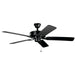 "Kichler Canada - 52"Ceiling Fan - Basics Pro - Satin Black- Union Lighting Luminaires Decor"