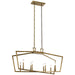 Kichler Canada - Eight Light Linear Chandelier - Abbotswell - Natural Brass- Union Lighting Luminaires Decor