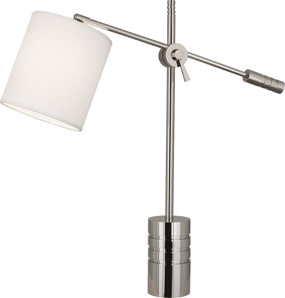 Robert Abbey - One Light Table Lamp - Campbell - Polished Nickel- Union Lighting Luminaires Decor