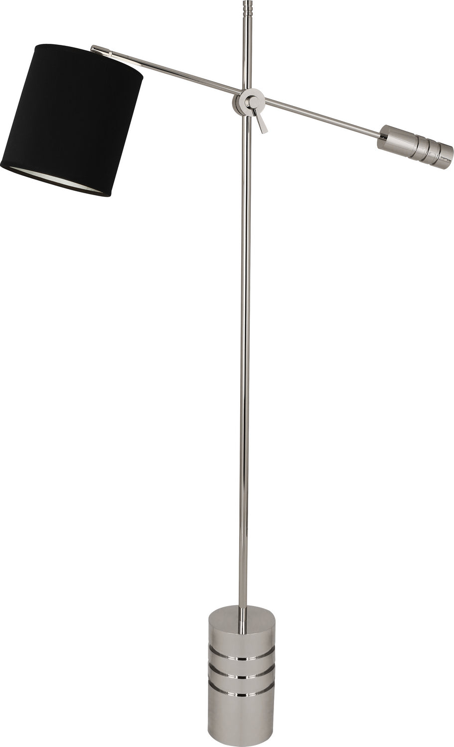 Robert Abbey - One Light Floor Lamp - Campbell - Polished Nickel- Union Lighting Luminaires Decor