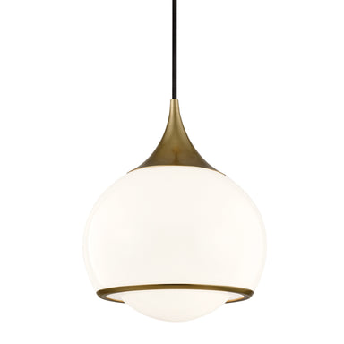 Mitzi Canada - One Light Pendant - Reese - Aged Brass- Union Lighting Luminaires Decor