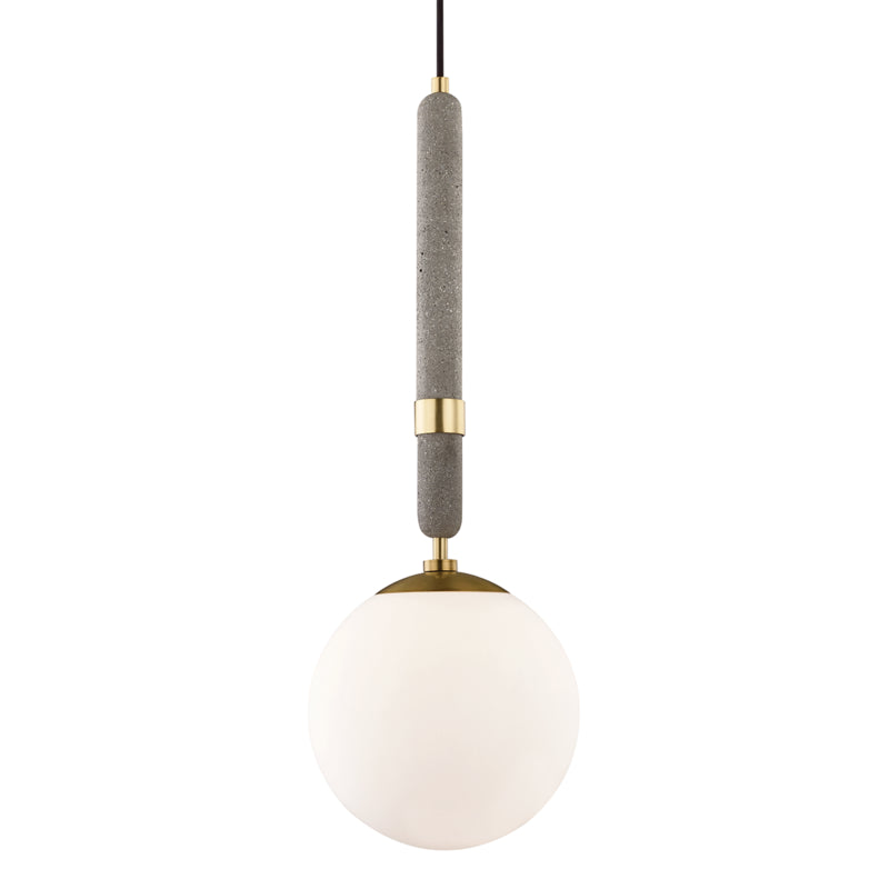 Mitzi Canada - One Light Pendant - Brielle - Aged Brass- Union Lighting Luminaires Decor