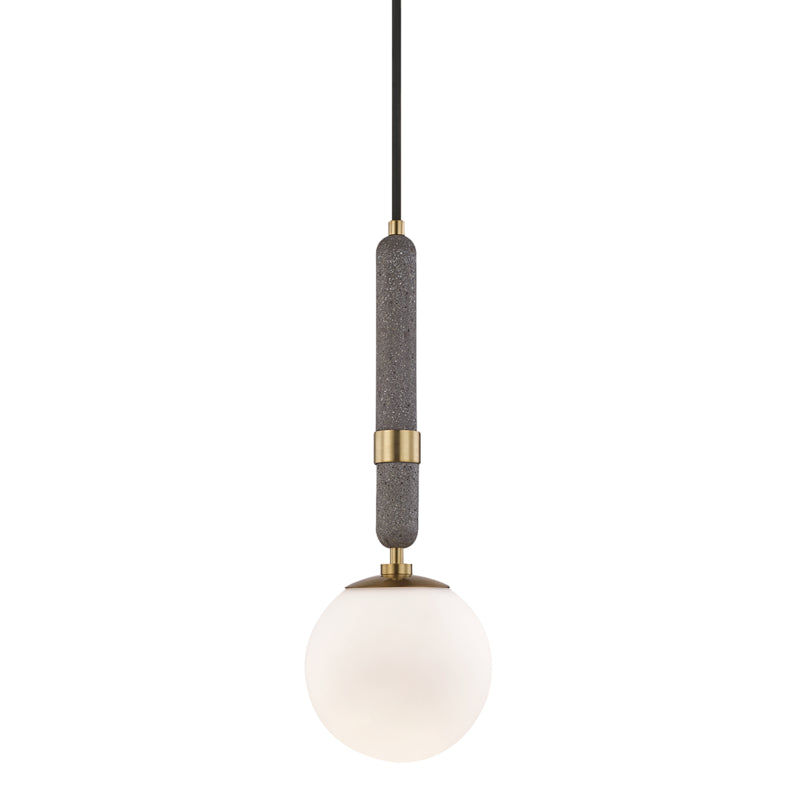 Mitzi Canada - One Light Pendant - Brielle - Aged Brass- Union Lighting Luminaires Decor