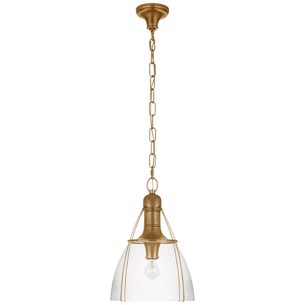 Visual Comfort Signature Canada - One Light Pendant - Prestwick - Antique-Burnished Brass- Union Lighting Luminaires Decor