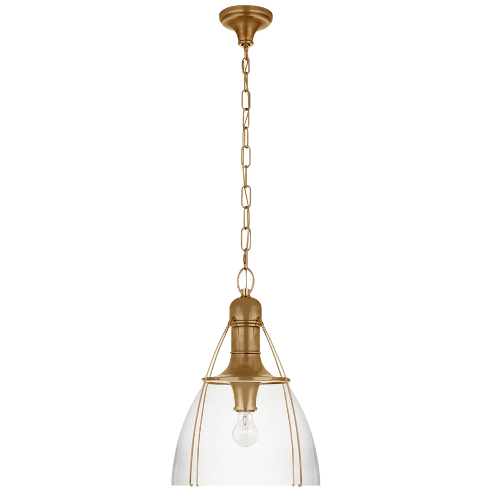 Visual Comfort Signature Canada - One Light Pendant - Prestwick - Antique-Burnished Brass- Union Lighting Luminaires Decor