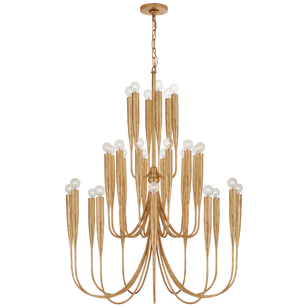 Visual Comfort Signature Canada - 30 Light Chandelier - Acadia - Antique Gold Leaf- Union Lighting Luminaires Decor