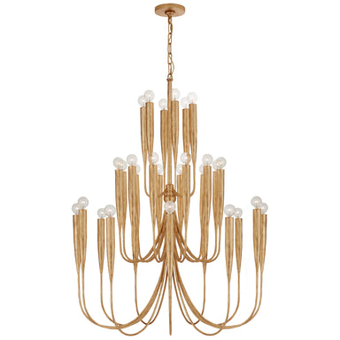 Visual Comfort Signature Canada - 30 Light Chandelier - Acadia - Antique Gold Leaf- Union Lighting Luminaires Decor