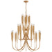 Visual Comfort Signature Canada - 30 Light Chandelier - Acadia - Antique Gold Leaf- Union Lighting Luminaires Decor