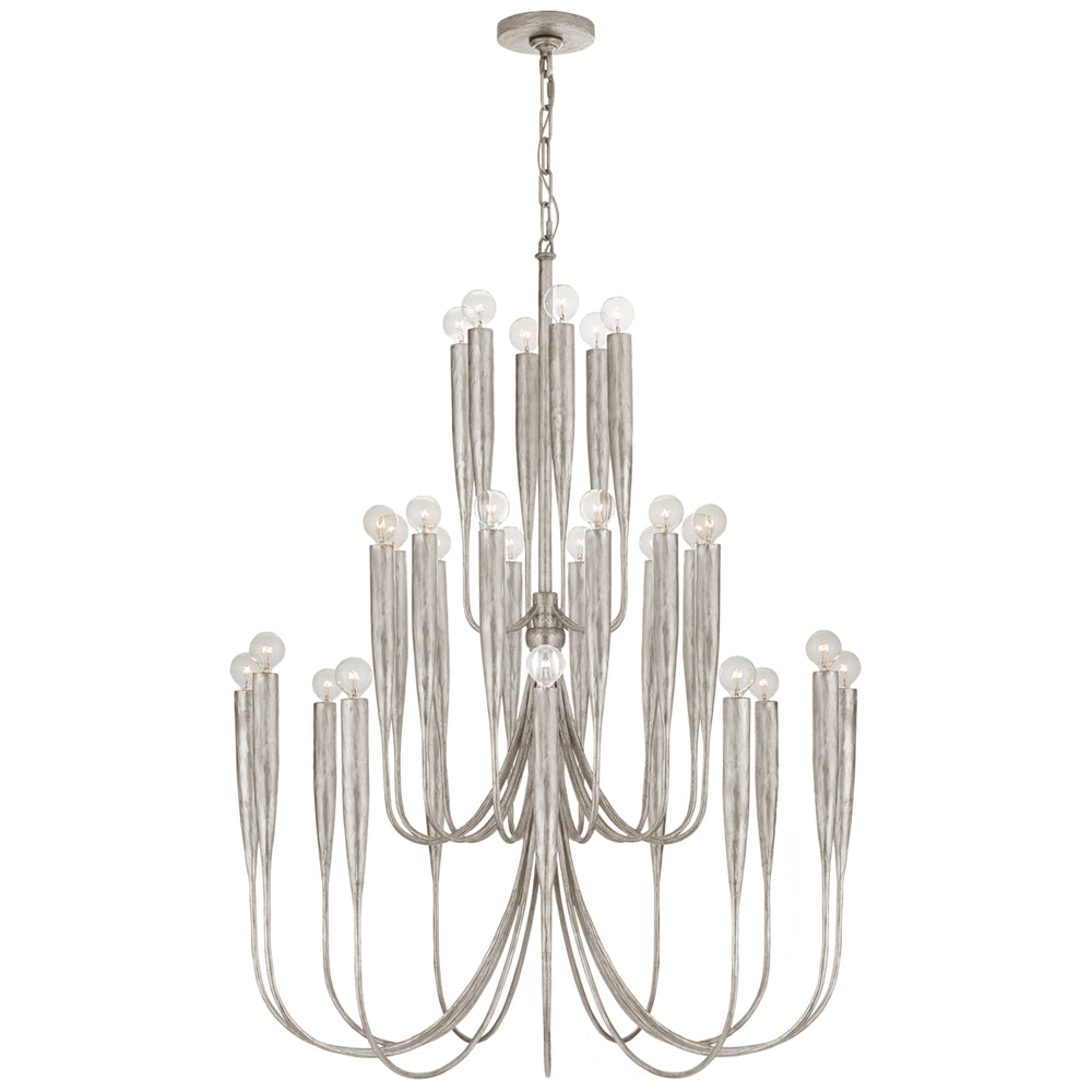 Visual Comfort Signature Canada - 30 Light Chandelier - Acadia - Burnished Silver Leaf- Union Lighting Luminaires Decor