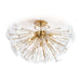 Regina Andrew - Five Light Flush Mount - Poppy - Natural Brass- Union Lighting Luminaires Decor