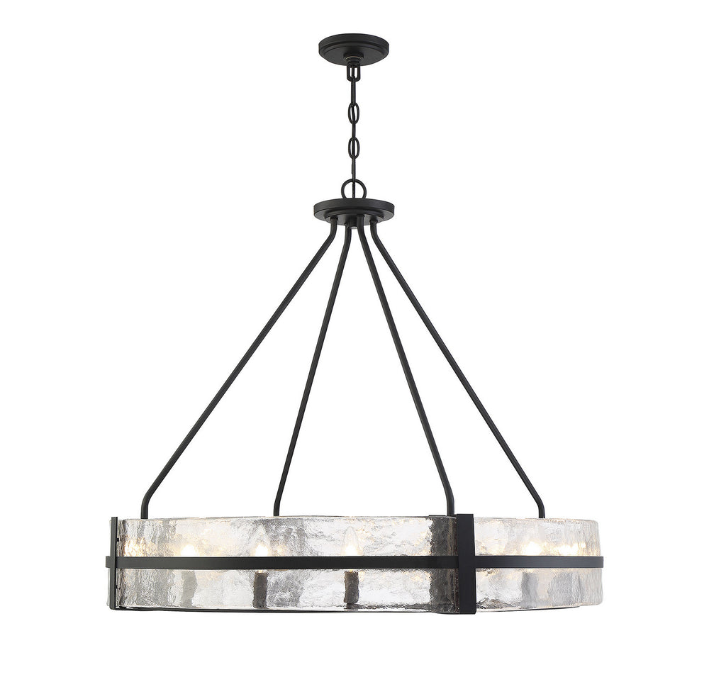 Savoy House - 12 Light Pendant - Hudson - Matte Black- Union Lighting Luminaires Decor