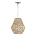 Capital Lighting - One Light Pendant - Finley - Natural Jute and Grey- Union Lighting Luminaires Decor