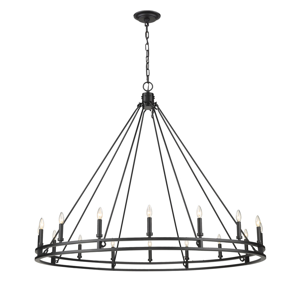 Z-Lite Canada - 16 Light Chandelier - Dennison - Matte Black- Union Lighting Luminaires Decor
