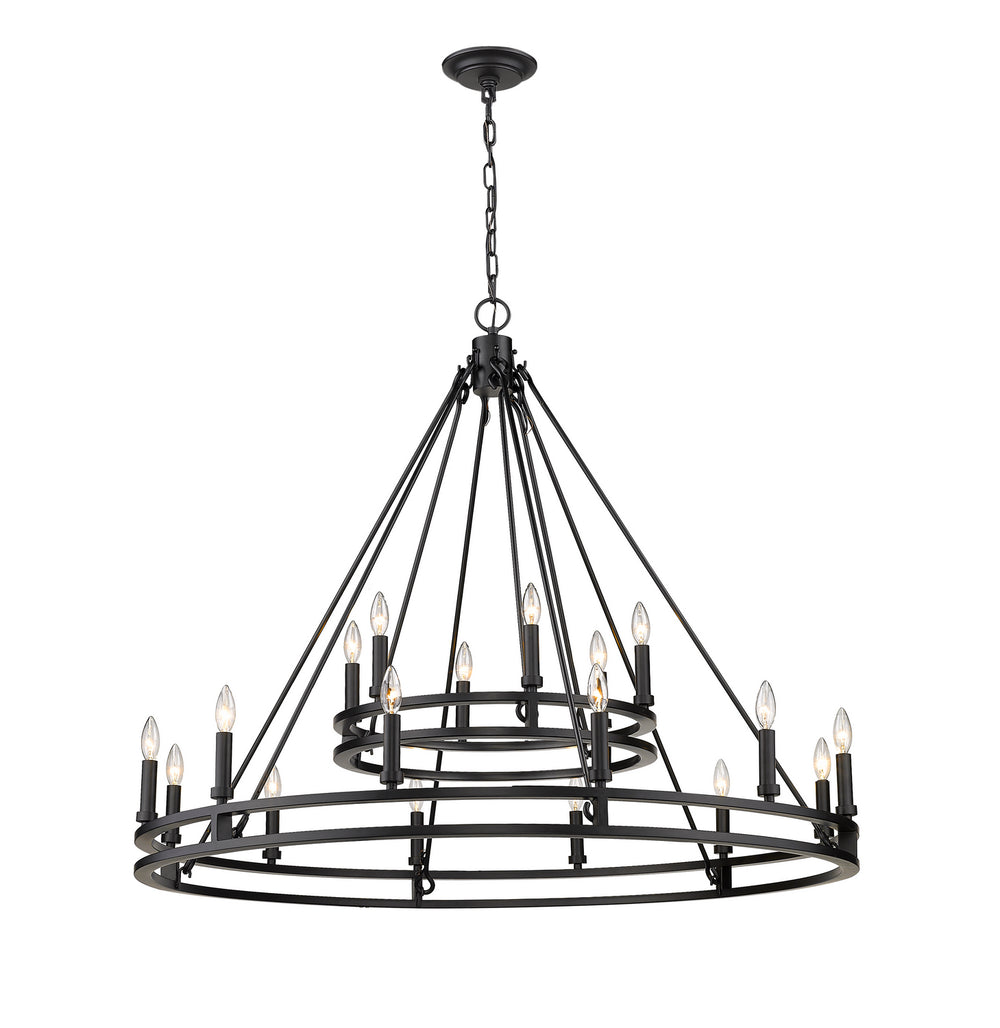 Z-Lite Canada - 18 Light Chandelier - Dennison - Matte Black- Union Lighting Luminaires Decor
