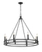Z-Lite Canada - Eight Light Chandelier - Dennison - Matte Black- Union Lighting Luminaires Decor