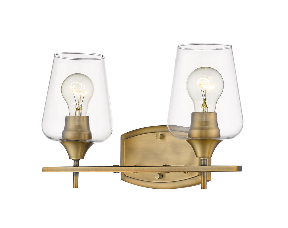 Z-Lite Canada - Two Light Vanity - Joliet - Olde Brass- Union Lighting Luminaires Decor